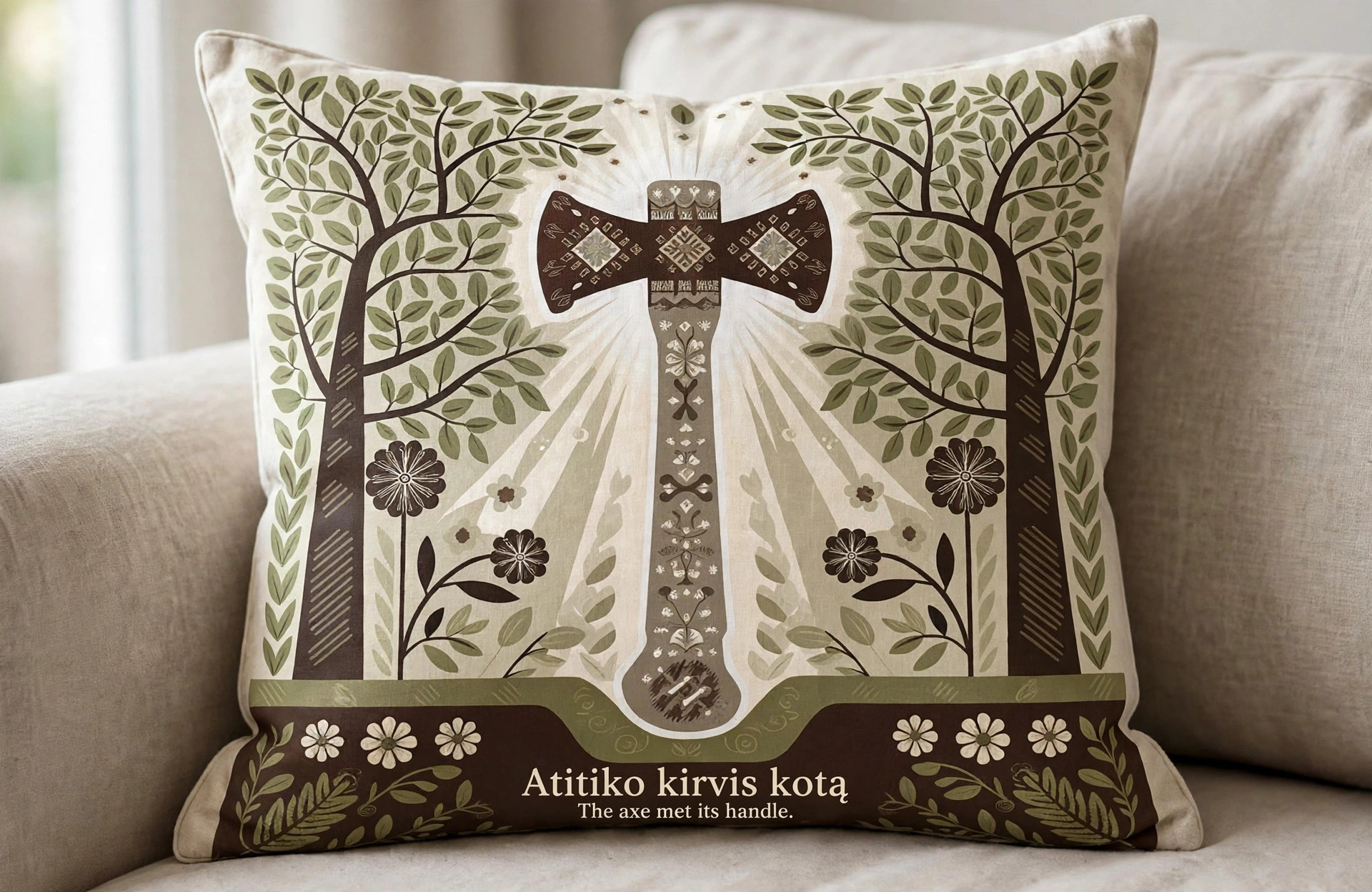 Atitiko kirvis kotą