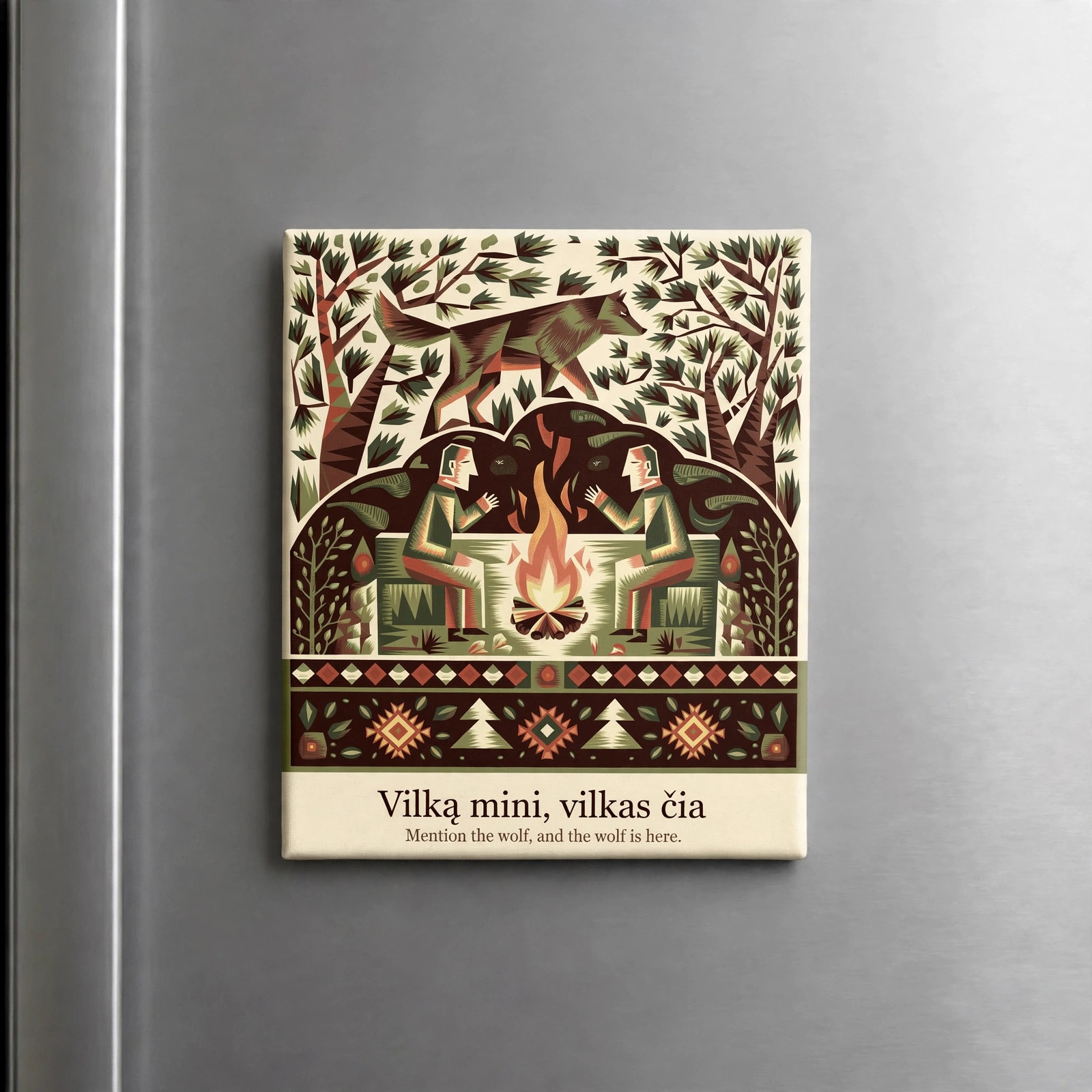 Vilką mini, vilkas čia
