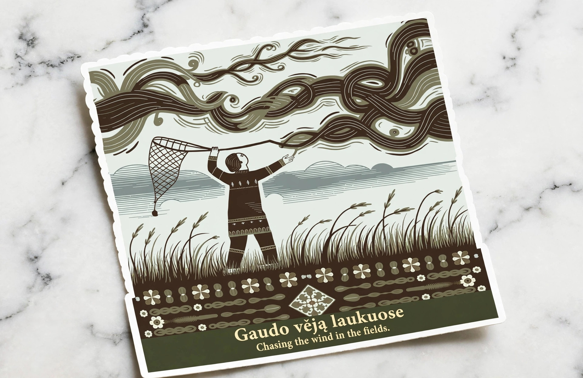 Gaudo vėją laukuose